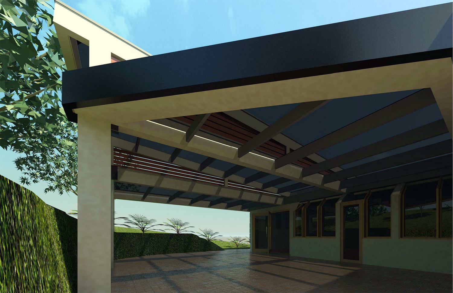 jbcs Renovation Project - rejuvenation of a post modern design - final phase 3D CAD imagery 04